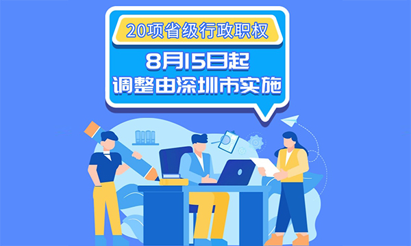 一圖讀懂廣東省人民政府關(guān)于將一批省級行政職權(quán)調(diào)整由深圳市實施的決定